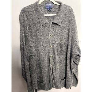 Gant Sweater Adult XL Gray 100% Cotton Hand Ramed Button Up Rugger Cardigan
